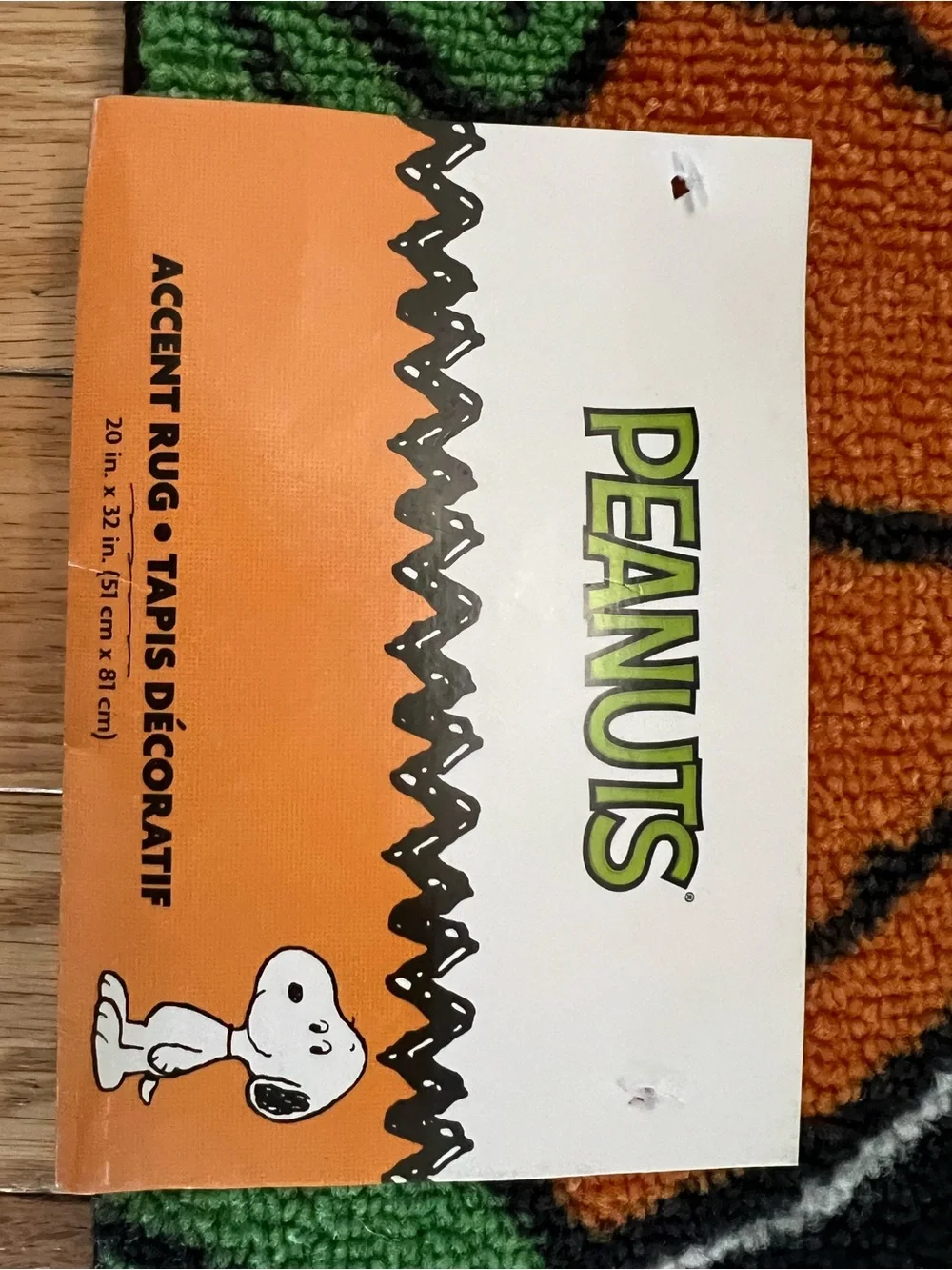 Peanuts Black and Orange Great Pumpkin Door Mat